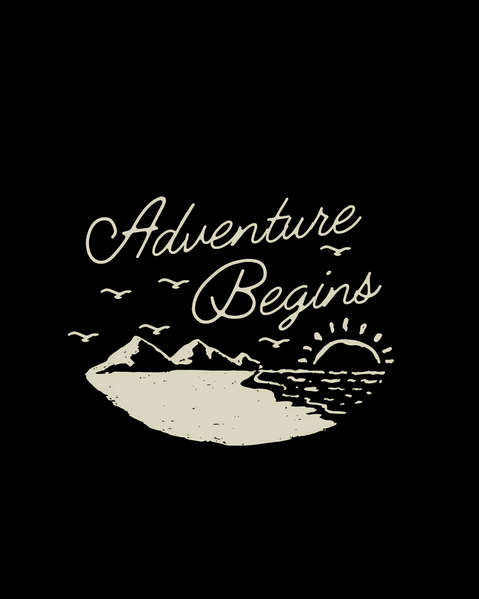 ADVENTURE BEGINS Regular Fit T-Shirt